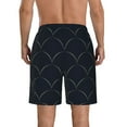 thumbnail image 3 of Disketp Men'S Swim Trunks Hawaiian Breathable Surf Beach Swimsuits Mesh Lining Beach Shorts With Pockets-Black Fish Scales, 3 of 9