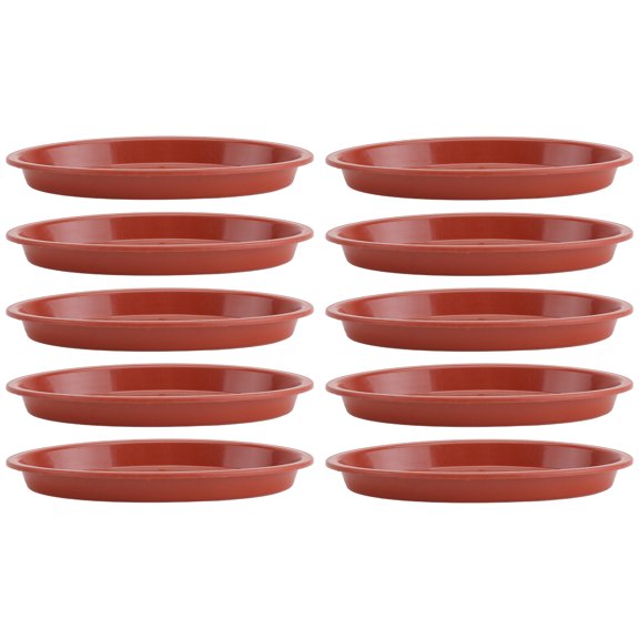 10 Pcs Hose Oval Tray Plant Pot Trays 23x16.2cm Red