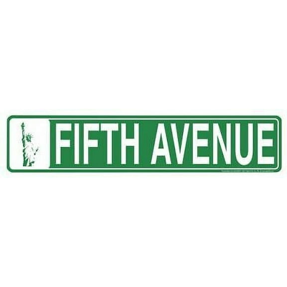 FIFTH AVENUE STREET SIGN 5TH 24 X 5" EMBOSSED METAL NEW YORK ROAD BROADWAY NY