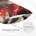 thumbnail image 4 of Salouo Abstract Red Koi Fish Art Print Print Pillow Case Cover,Wrinkle-Free Bed Pillow Cover Pack of 1 Home Decor Fade-Resistant and Stain-Resistant ,Pillows Not Included -16"x24", 4 of 8