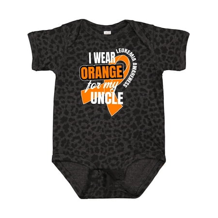 

Inktastic I Wear Orange for My Uncle Leukemia Awareness Gift Baby Boy or Baby Girl Bodysuit