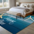 thumbnail image 4 of Summer Ocean Starfish Large Area Rugs 6x9 ft Blue Gradient Wood Grain Washable Rug Non Slip Indoor Carpet Absorbent Floor Mat for Living Room Bedroom Dining Room, 4 of 9
