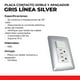 thumbnail image 2 of Kit 2 PLACAS con CONTACTO DOBLE y 1 apagador Sanelec gris, 2 of 6