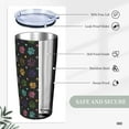 thumbnail image 4 of Dog Paw Tumbler 20oz Colorful Stainless Steel Insulated Tumblers with Lid and Straw Dog Travel Coffee Mug Tea Wine Cups Water Bottle Gifts for Women Dog Lover, 4 of 6