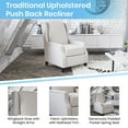thumbnail image 4 of Flash Furniture Prescott Fabric Push Back Recliner, Cream, 4 of 15