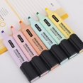 thumbnail image 2 of Highlighter, Pastel Colors Chisel Tip Marker Pen, Assorted Colors, Water Based, Quick Dry (6 Macaron Colors), 2 of 4