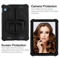 thumbnail image 2 of TECH CIRLE iPad (10th Generation) Case 10.9" 2022 Release - Shockproof Rugged Plastic Sturdy Kickstand Case with Hnadle / Adjustable Shoulder Strap, Black, 2 of 8