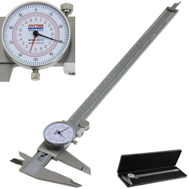 Anytime Tools Dial Caliper 12" / 300mm DUAL Reading Scale METRIC SAE Standard INCH MM