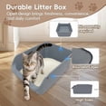 thumbnail image 5 of Large Cat Litter Box with High Sides,Durable Open Top Cat Litter Pan for Kitty,Plastic Indoor Big Cat Box with High Wall,Senior Cat Toilet with Low Entry,Easy to Clean,Anti-Splashing(Grey), 5 of 6