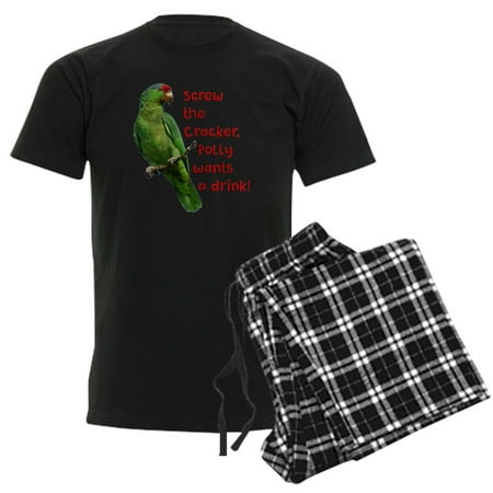 CafePress - Smart Parrot Pajamas - Men's Dark Loose Fit Cotton Pajama Set
