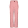 thumbnail image 6 of Yammkia Cargo Pants for Girls Dress Pants Wide Leg Uniform Pants for Girls Preppy Clothes 4T 5T 6T 7T 8-15 Years (Pink,10-11 Years), 6 of 7