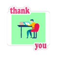 thumbnail image 1 of Designer Worked Hard Paint Seriously Thank You Stickers Quote Grateful, 1 of 3