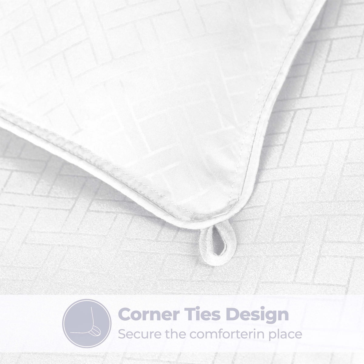 Superior Basketweave Plush Down Alternative Comforter, Twin XL, White
