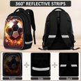 thumbnail image 3 of Set de mochilas escolares TILYTADLY Boys Soccer 17 pulgadas, 3 of 8