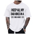 thumbnail image 5 of Father Day Printed Fashionable Men Tennis T Shirt Casual Short Sleeve Crew Neck Soft Blend Top Summer Streetwear, 5 of 5