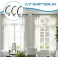 thumbnail image 4 of 44 Pack Curtain Rings with Eyelets, Metal Drapery Ring for Pinch Pleat Curtains, Drape Ring 1.5 Inch I D, Fits Up to 1.2 in Rod (Black), 4 of 7