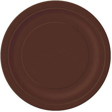 - Paper Plates, 7 in, Brown, 20ct
