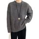 thumbnail image 2 of Suéteres de Cuello Redondo para Mujer, Larga, Holgados, Informales, para Otoño Gris Oscuro Talla Única, 2 of 8
