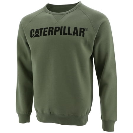 Caterpillar Men's Foundation Logo Print Sweatshirt Green Size XX-Large