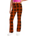 thumbnail image 6 of vokkrv Girls Flare Leggings Kids Bell Bottoms High Waisted Bootcut Yoga Dance Flared Pants Orange 12-13 Years, 6 of 7