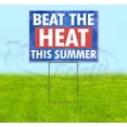 thumbnail image 1 of Beat The Heat This Winter (18" x 24") Yard Sign, Includes Metal Step Stake, 1 of 6