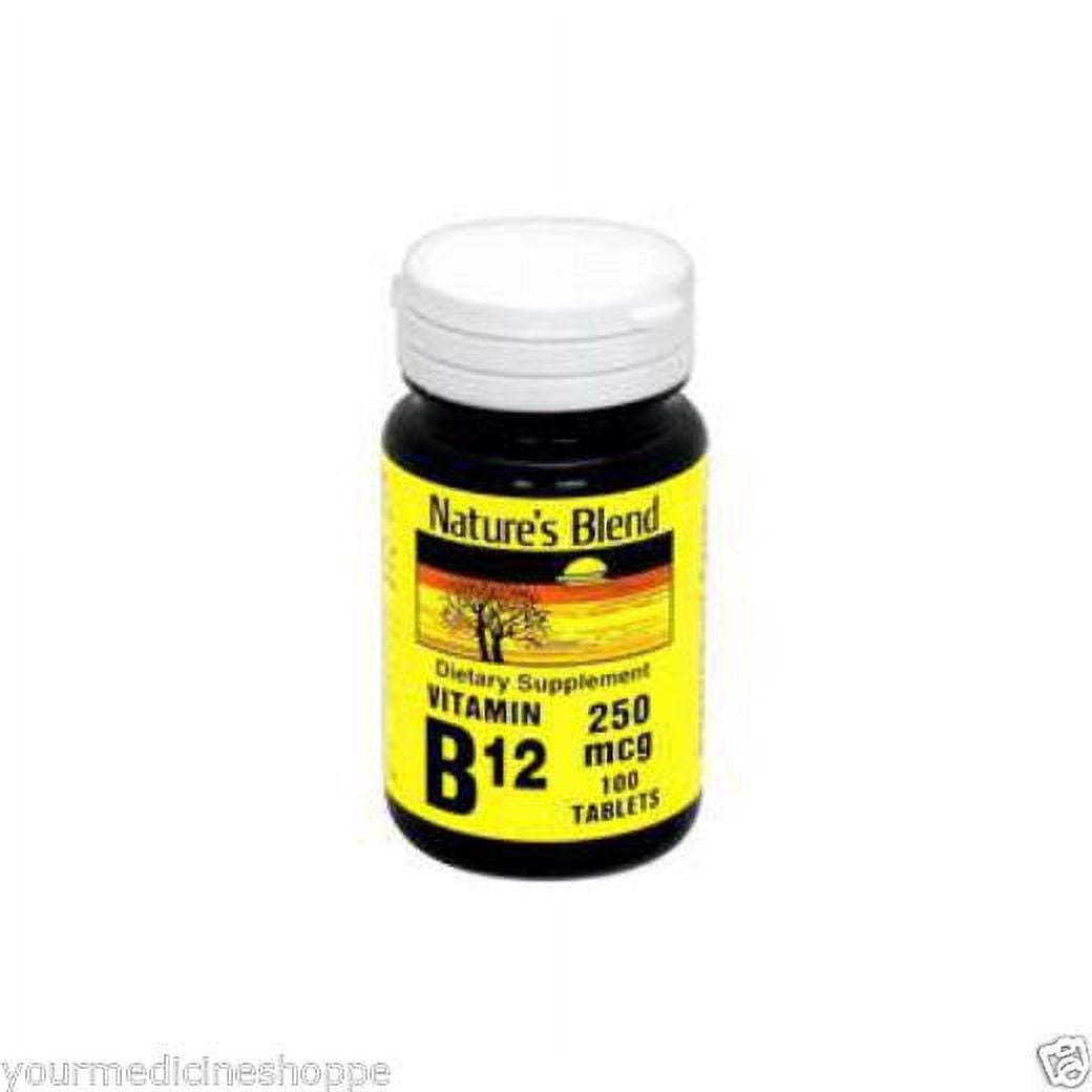 Nature's Blend Vitamin B12 250 mcg Tablets - 100 ct