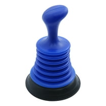 Mainstays Small 7" Compact Mini Sink Plunger for Kitchen & Bathroom Drains, Blue