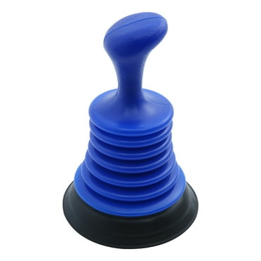Mainstays Small 7" Compact Mini Sink Plunger for Kitchen & Bathroom Drains, Blue