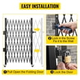 thumbnail image 2 of 7 Ft H x 7 Ft W Folding Security Gate with 360° Rolling Casters, Heavy Duty 14 Gauge Steel Accordion Door Gate, Expandable Barricade Gate with Padlock for Garage Storefront Basement Entryways, 2 of 8