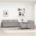 thumbnail image 1 of vidaXL 3 Piece Sofa Set with Cushions Light Grey Fabric, 1 of 5