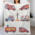 thumbnail image 4 of Fire Engine Car Truck for Women Men Kids Flannel Throw Blankets Soft Fuzzy Lightweight for Home Decor Couch Bed Sofa, 4 of 8