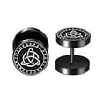 thumbnail image 4 of Pendientes de tuerca de acero inoxidable pequeños pendientes para hombres y mujeres con barra Piercing joyería para Festival Día de San Valentín Estilo N, 4 of 8