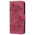 thumbnail image 2 of Compatible For Samsung Galaxy S22 Plus Flip Wallet with Wrist Strap Case,Luxury Cute Pattern Embossed PU Leather and Shockproof Flexible Stand Cover.For Samsung Galaxy S22 Plus,Red, 2 of 8