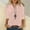 Pink, variant on Women's Fashion Spring And Summer Solid Color Button V Neck 3/4 Sleeve Casual Breathable T Shirt Top (2) Long Sleeve T Shirt Women Trendy Athletic Long Sleeve Shirt Women Wide Stripe Shirt T Neck Tops