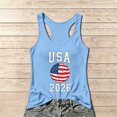 thumbnail image 1 of Women's Football Graphic Tank Tops, Women's Sleeveless Running Tank Top, Breathable Lightweight Sports Vest for Workout, Gym, Yoga, Training for Soccer Tournament 2026 Light Blue Size: L, 1 of 5