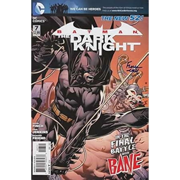 Batman Dark Knight #7 Signed by David Finch VF/NM