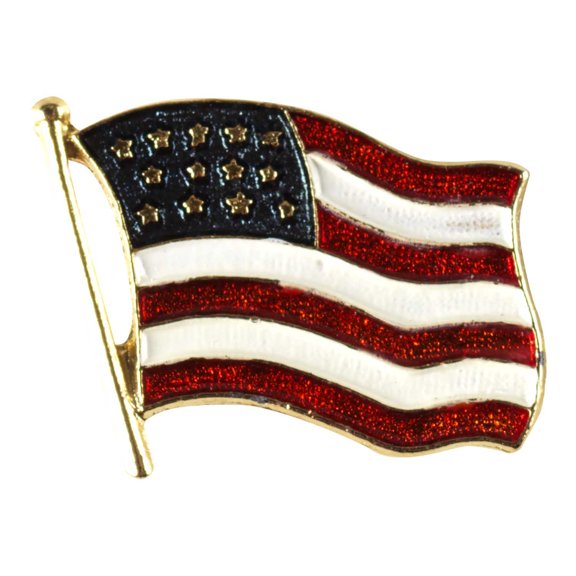Dicksons Red White and Blue Flag Metal Lapel Pin