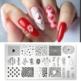 thumbnail image 2 of Valentine's Day Stamping Plate Heart Pattern Nail Art Board Template Stainless Steel Nail Design Printing Stencil Image Plate, 2 of 5