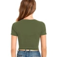 thumbnail image 5 of Baqcunre Crop Tops Women'S Short Sleeve O Neck Crop Tops Summer Casual Loose Blouse T-Shirt Womens Blouses Womens Shirts Green XL, 5 of 8