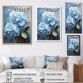 thumbnail image 4 of Designart "Blue Hydrangea Subtle Charm" Floral Floater Framed Wall Art Print, 4 of 7