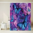 thumbnail image 2 of Color Profit Kids Butterfly Polyester Shower Curtain Set, 72" x 72" Waterproof, 2 of 6
