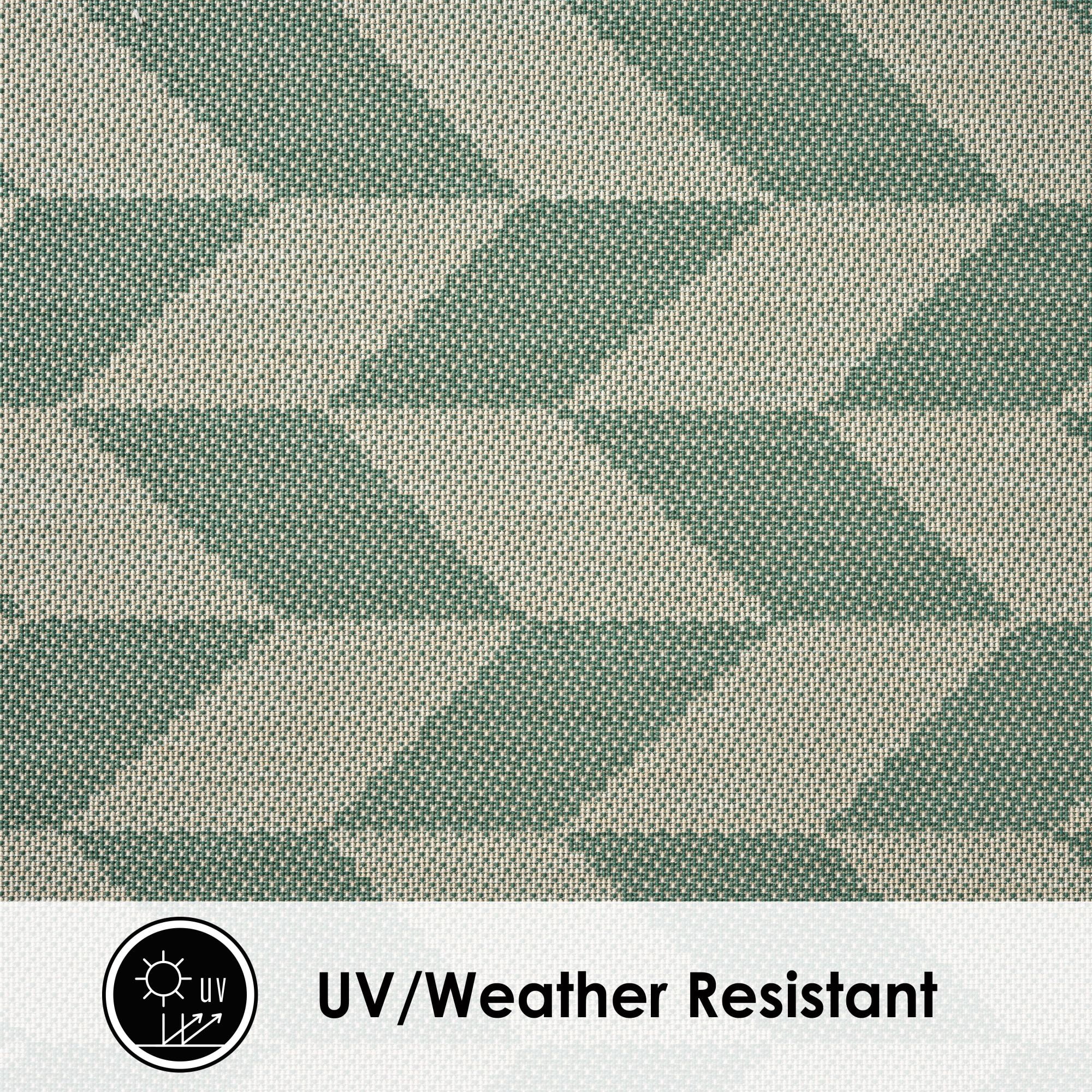 Nicole Miller New York Patio Country Calla Contemporary Herringbone Indoor/Outdoor Area Rug, Beige/Green, 6'6"x9'2"