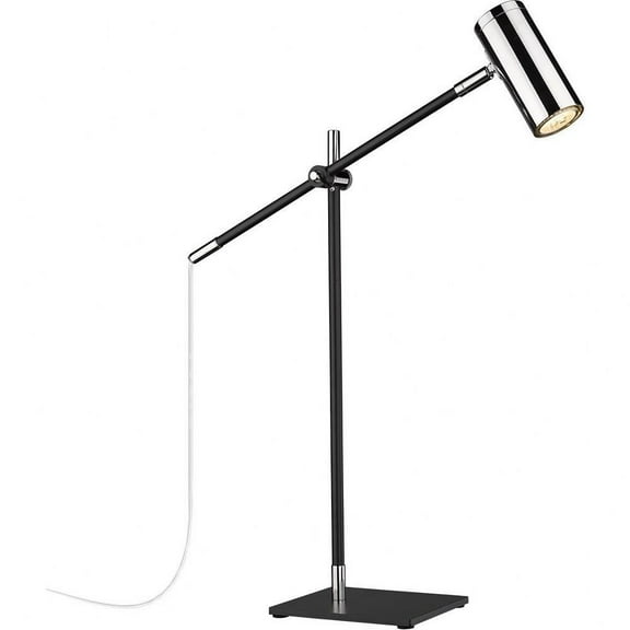 1 Light Table Lamp in Architectural Style-21.75 inches Tall and 6 inches Wide-Matte Black/Polished Nickel Finish Bailey Street Home 372-Bel-4619915