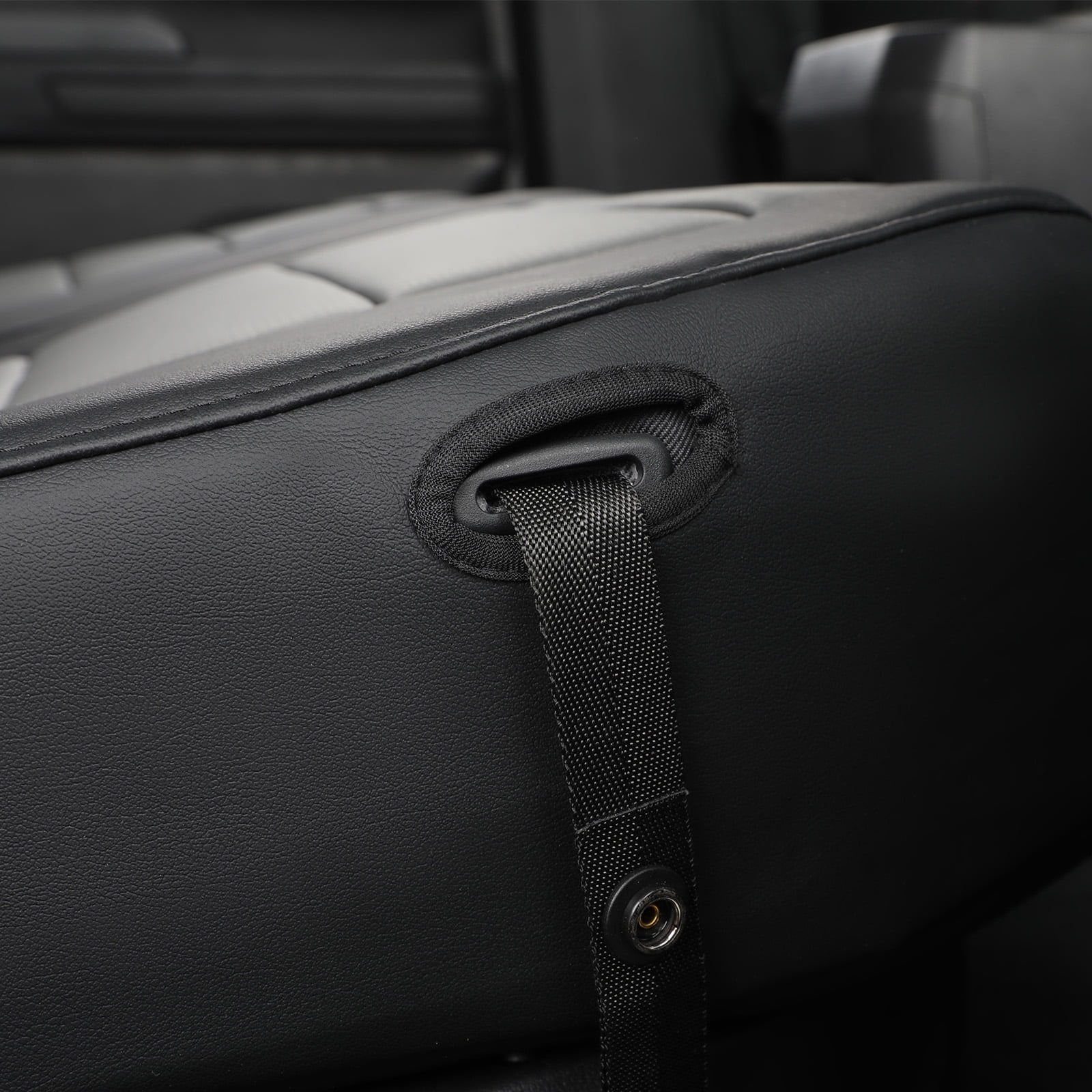 coverdream 2nd Gen Tacoma Seat Covers Custom Fit for 2012-2015 Toyota Tacoma Double Cab/Crew Cab Base (Regular Seats) - Breathable Leather Auto Seat Covers (Full Set,Black&Gray)