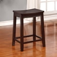 thumbnail image 2 of Linon Jacob Backless Wood Counter Stool, 24" Seat Height, Rich Walnut Finish, 2 of 2