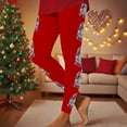 thumbnail image 2 of oelaio Women's Striped Leggings Stretchy Elastic High Waist Yoga Pants Ugly Christmas Leggings Xmas Holiday Party Cosplay Tights Red XL, 2 of 9