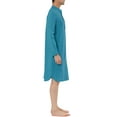 thumbnail image 4 of INSPIRE CHIC Men's Sleepshirt Banded Henley Collar  Shirt Pajamas Nightgown S Lake Blue, 4 of 5