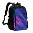 thumbnail image 1 of Balery Neon Gradient Blue Mochila con carga USB para hombre y mujer - Mochila impermeable y antirrobo para laptop con puerto USB para viajes, trabajo, 1 of 7