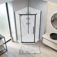 thumbnail image 2 of Dreamwerks Neo-Angle 38 in. W x 38 in. D x 79 in. H, 1/4" Thick Shower Enclosure Kit with Door, Base, Panels in Black, 2 of 13