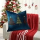 thumbnail image 4 of Funda de Cojín Navideña Bordada con Árbol de Navidad, 45X45 Cm, Azul Aterciopelado, Ideal para Decorar Sofás | Decoración para Fiestas Navideñas, 4 of 7